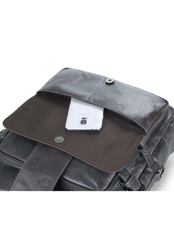 Вертикальная кожаная рюкзак сумка крос-боди 7065J 31 × 36 × 10 John McDee (257996668)