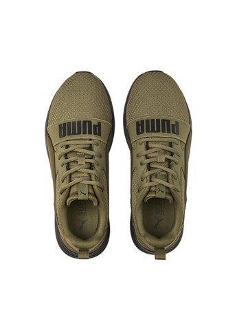 Кроссовки Wired Run Sneakers Puma однотонные зелёные спортивные
