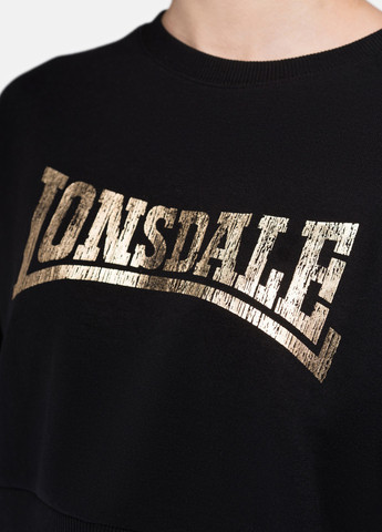 Свитшот Lonsdale - крой логотип черный кэжуал - (257997816)