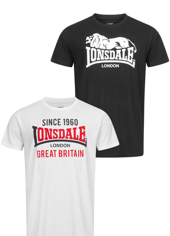 Черно-белая демисезонная комплект 2 футболки Lonsdale COLLESSIE