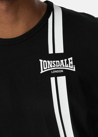 Черная демисезонная футболка Lonsdale INVERBROOM