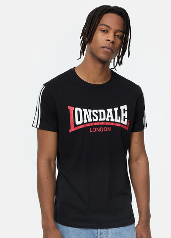 Чорна футболка Lonsdale ELPHIN
