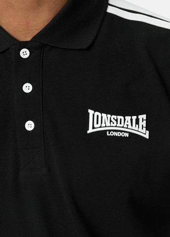 Черная футболка-поло для мужчин Lonsdale