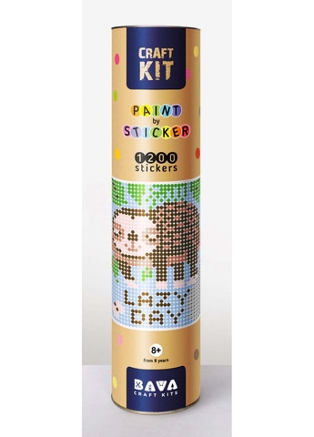 Картина за номерами в тубусі Ленивець 33х48 см 1200 стікерів УМНЯШКА (258022070)