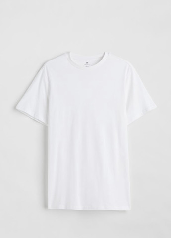Белая базовая футболка H&M regular fit