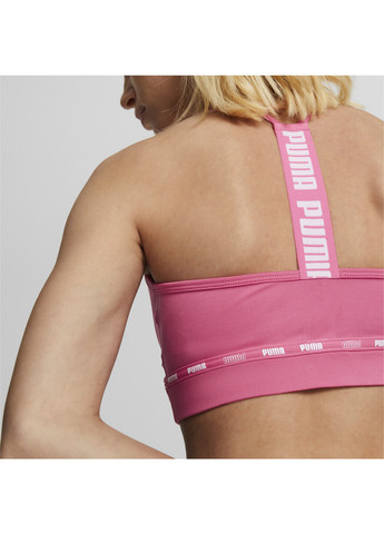 Розовый бра strong strappy training bra women Puma полиэстер, эластан