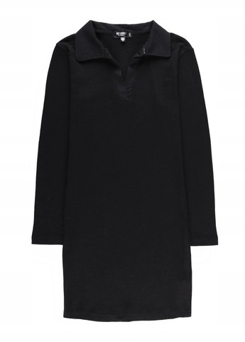 Черное кэжуал платье-поло в рубчик для беременных Missguided однотонное