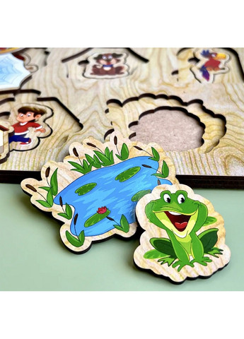 Деревянный пазл-вкладыш "Кто? Где живет?" сортер 21х29,5х1 см No Brand (258031751)