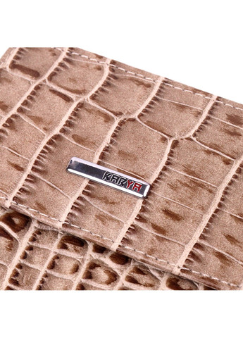 Женский оригинальный кошелек из натуральной кожи под крокодила 10х10х1 см Karya (258031380)