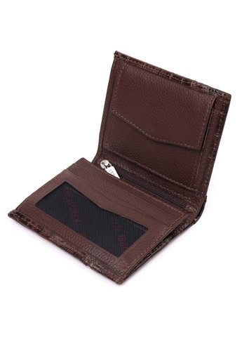 Современное портмоне для мужчин из натуральной кожи 9х10х1 см Karya (258031384)