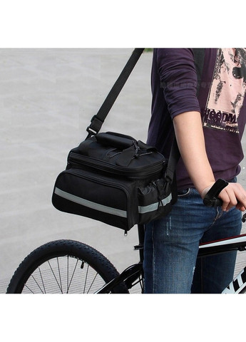 Складная велосипедная сумка на багажник с дождевиком 30L 17х32х28 см No Brand (258030803)