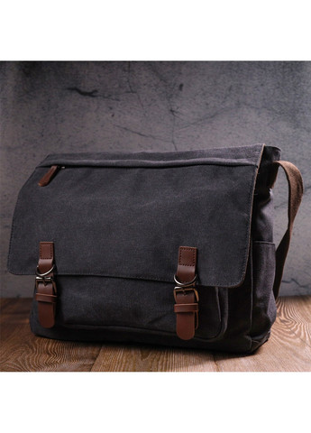 Сумка для ноутбука с клапаном текстильная мужская 36х33х10 см Vintage (258031674)