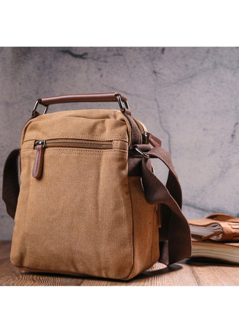 Мужская маленькая сумка из плотного текстиля 21х24х9 см Vintage (258031671)