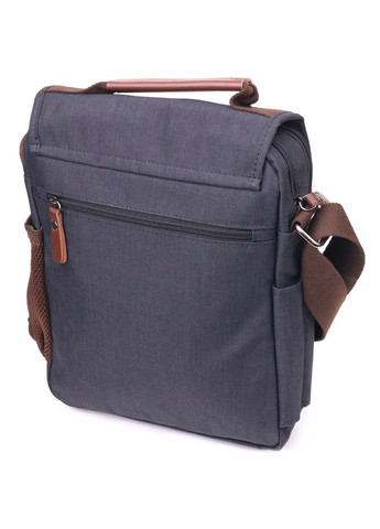 Мужская сумка через плечо вертикальная текстильная 15х32х8 см Vintage (258032809)