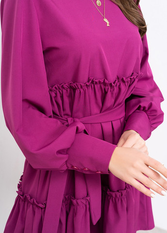 Фиолетовое повседневный платье женское а-силуэт ISSA PLUS однотонное