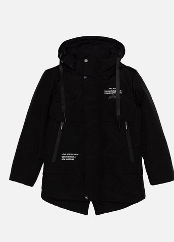 Черная демисезонная куртка демисезонная для мальчика парка No Brand