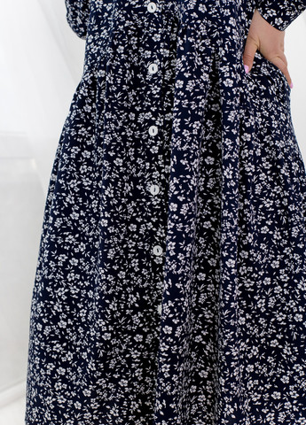 Темно-синя кежуал сукня Minova з квітковим принтом