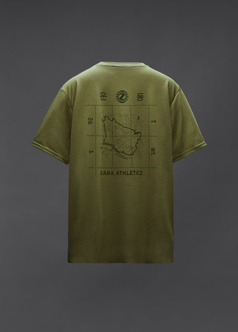 Хаки (оливковая) футболка Zara