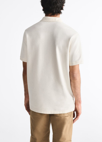 Молочная футболка-поло для мужчин Zara