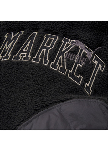 Штани x MARKET Relaxed Pants Men Puma однотонні чорні спортивні бавовна, поліестер, нейлон