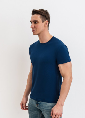 Синя футболка чоловіча базова з коротким рукавом German Volf