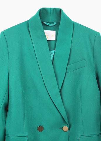Зеленый женский пиджак On mee однотонный - демисезонный
