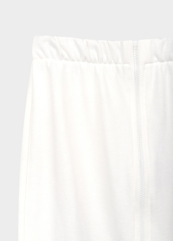 Молочная повседневный однотонная юбка No Brand
