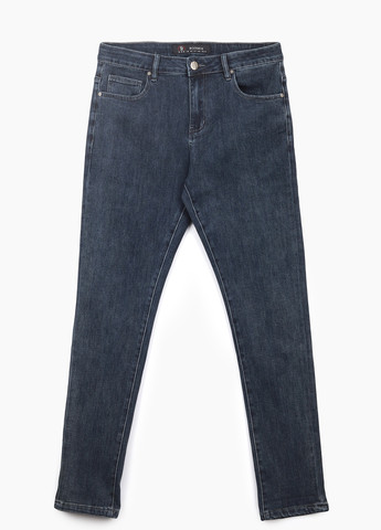 Темно-синие демисезонные джинсы slim fit No Brand