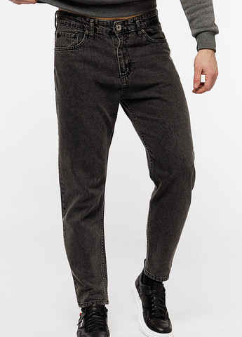 Серые демисезонные мужские джинсы Figo