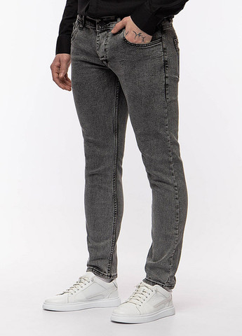 Темно-серые демисезонные мужские джинсы слим CLUB JU