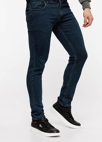 Темно-синие демисезонные мужские джинсы CLUB JU