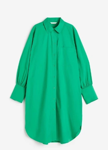 Зелена кежуал сукня H&M однотонна
