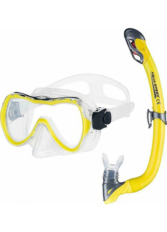 Набір маска та трубка ENZO + SAMOS 3112 Жовтий OSFM Aqua Speed (258147540)