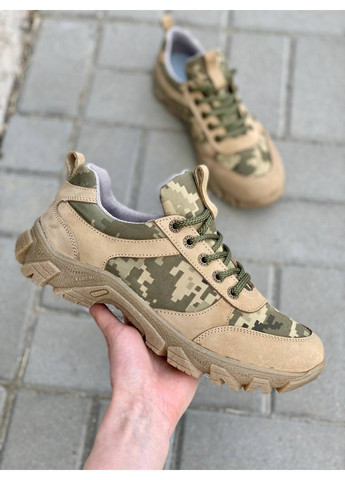 Оливковые (хаки) демисезонные мужские кроссовки из нубука 45 VZUTIK