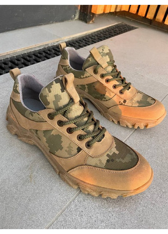 Оливковые (хаки) демисезонные мужские кроссовки из нубука 45 VZUTIK