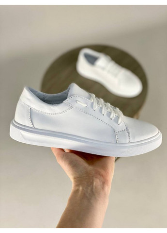 Білі жіночі шкіряні кеди 41 VZUTIK