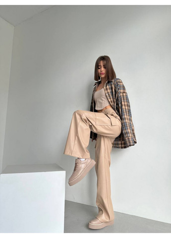 Бежеві жіночі шкіряні кеди 40 VZUTIK