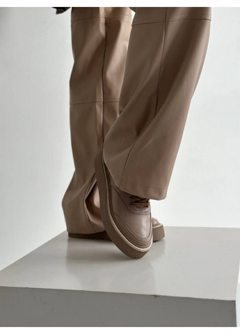 Бежеві жіночі шкіряні кеди 40 VZUTIK