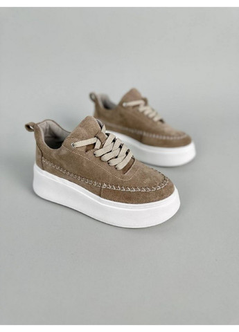 Бежеві жіночі замшеві кеди 40 VZUTIK