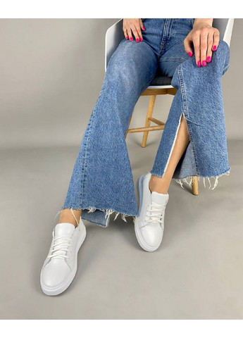 Белые женские кожаные кеды 37 VZUTIK