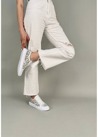 Белые женские кожаные кеды 36 VZUTIK