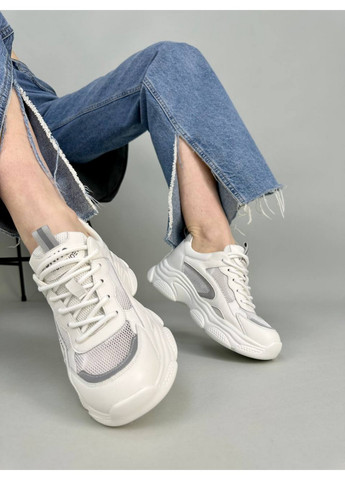 Женские кожаные кроссовки 37 VZUTIK молочные демисезоны (258162599)