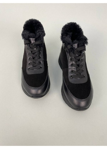 Чорні зимовий жіночі замшеві кросівки 39 VZUTIK
