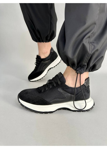 Женские замшевые кроссовки 36 VZUTIK чёрные демисезоны (258163230)