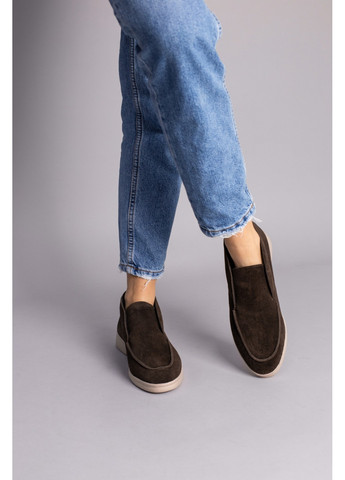 VZUTIK Женские замшевые лоферы 37 коричневый з натуральная замша, украина — зима (258162329)