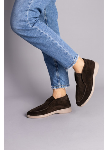 VZUTIK Женские замшевые лоферы 37 коричневый з натуральная замша, украина — зима (258162329)