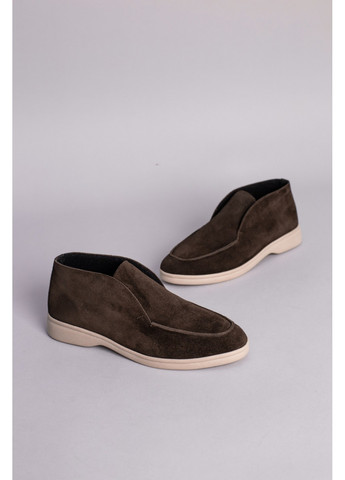 VZUTIK Женские замшевые лоферы 37 коричневый з натуральная замша, украина — зима (258162329)