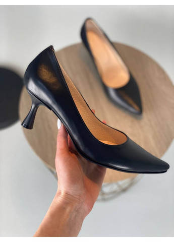 VZUTIK Жіночі шкіряні човники 38 чорний з натуральна шкіра, україна — демісезон (258162771)