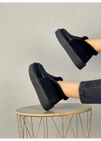 VZUTIK Жіночі замшеві лофери 36 чорний з натуральна замша, україна — зима (258162736)