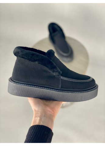 VZUTIK Жіночі замшеві лофери 41 чорний з натуральна замша, україна — зима (258162677)